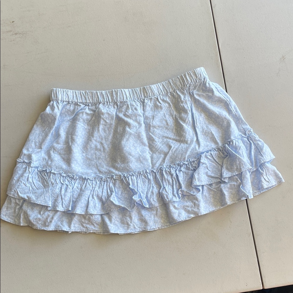 John Galt Light Blue Flare Mini Skirt (OS)